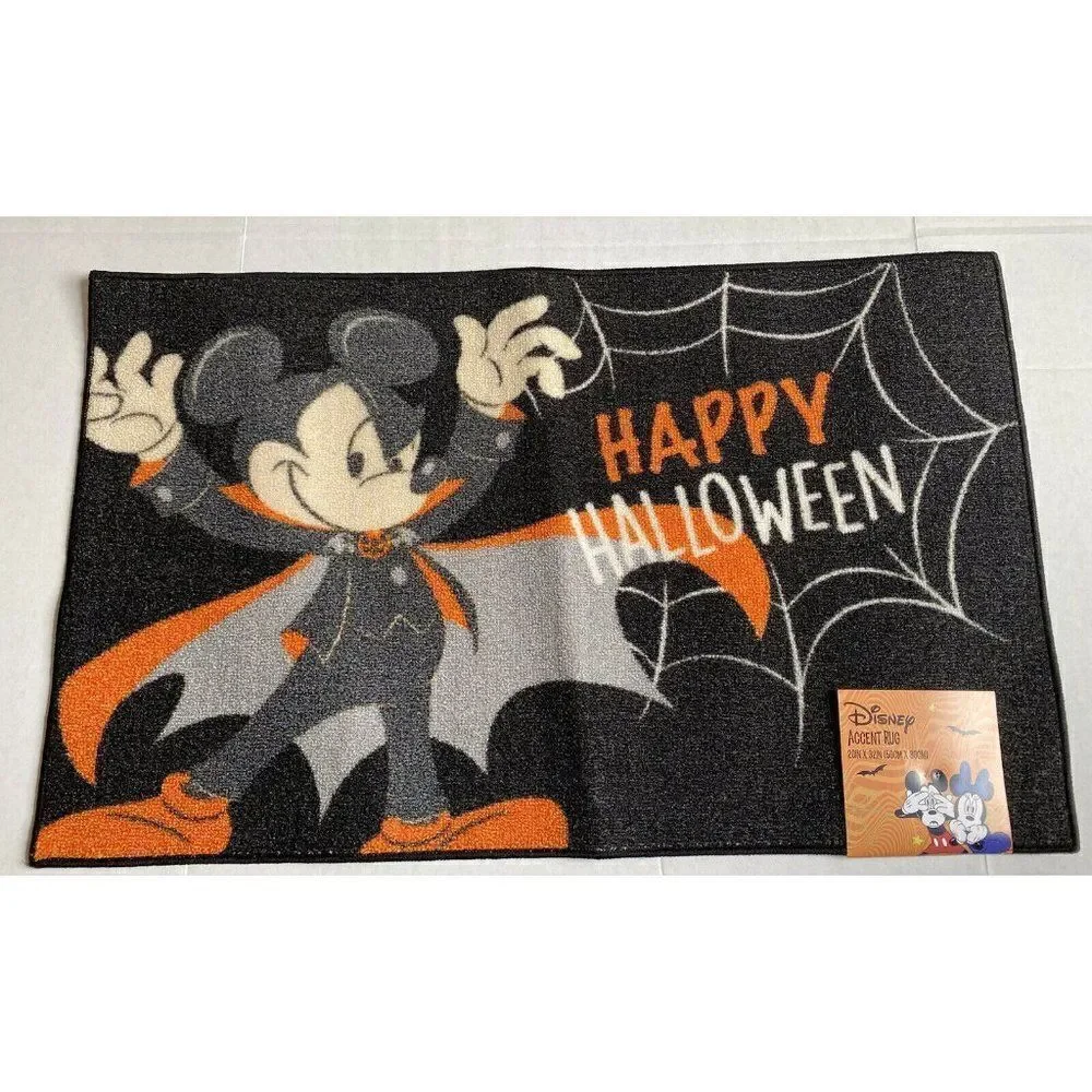 Disney‎ Mickey Mouse Vampire Spider Web Halloween Accent Rug